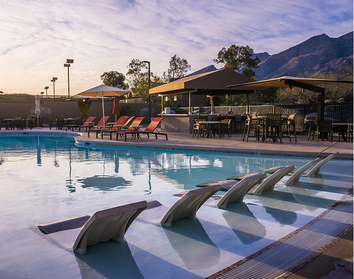 Commercial Pool Loungers At Sunset Thumbnail for Commercial Pool Loungers At Sunset