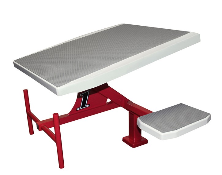 Velocity Single Post Starting Block in Gray and Red Thumbnail for Velocity Single Post Starting Block in Gray and Red