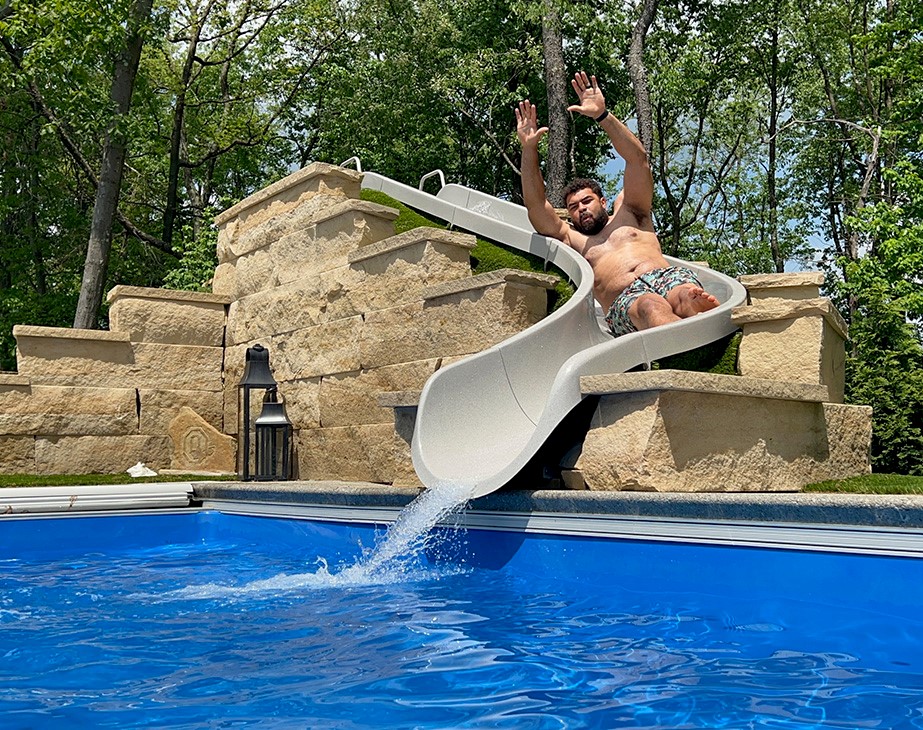 Cameron Heyward on River Run Custom Pool Slide Thumbnail for Cameron Heyward on River Run Custom Pool Slide
