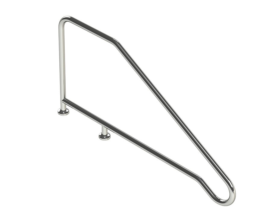 Long Sturdy Stair Rail with Flanges - SR-GF Thumbnail for Long Sturdy Stair Rail with Flanges - SR-GF